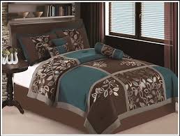 teal and black queen bedding