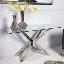 chrome console table dressing table