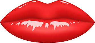 red lips clipart design ilration