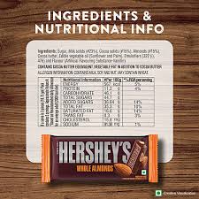 hersheys whole almonds chocolate bar