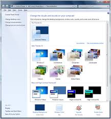 windows 7 personalization options
