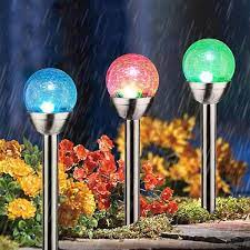 Gigalumi Solar White Led Path Light With Color Changing 3 Pack