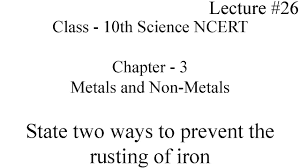 iron metals and non metals chapter
