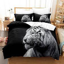 bedding sets 3d white tiger set
