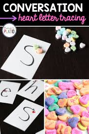 conversation heart letter tracing