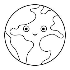 White Background Space Coloring Page