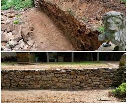 Natural Stone Retaining Wall