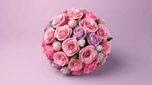 pastel pink rose bouquet in a round