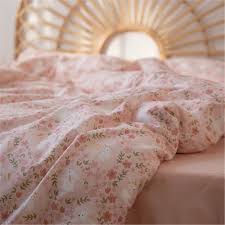 Lovely Rabbits Pink Duvet Cover With