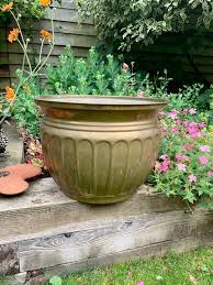 Vintage Extra Large Brass Plant Pot