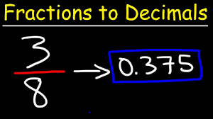 how to convert fractions to decimals