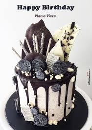oreo chocolate birthday cake with name