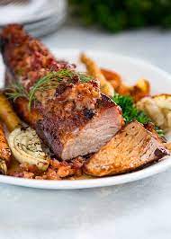 roasted pork loin filet with apples and