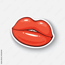 vector ilration female red lips