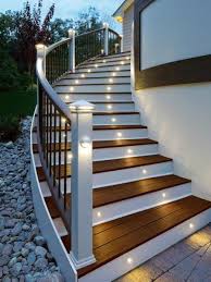 outdoor stairs deck stair lights