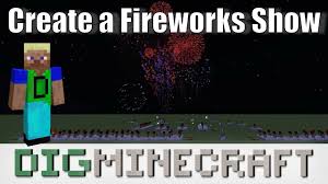 how to create a fireworks show in minecraft