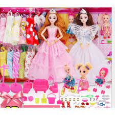 Đồ chơi trẻ em bộ búp bê barbie công chúa đồ chơi bé gái thay áo cưới với  hộp quà tặng -AL giá rẻ 169.000₫
