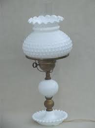 Vintage Milk Glass Table Lamp Fenton