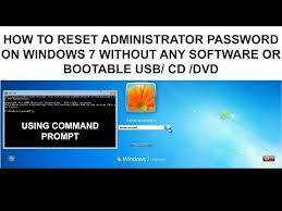 how to reset administrator pword on