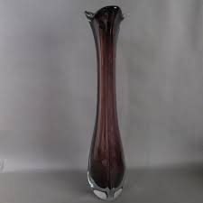 Big Purple Murano Glass Vase 1950 1959