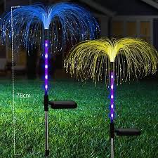 Solar Jellyfish Lights Colorful Fiber