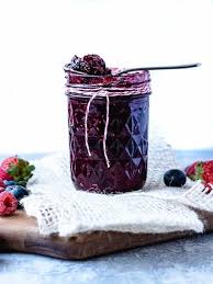 small batch mixed berry jam with