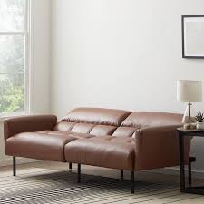 faux leather futon sofa bed