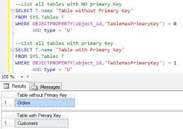 without primary key constraint