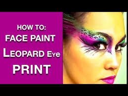 leopard print eyes face paint makeup