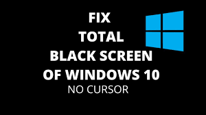 fix black screen of on windows 10
