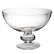 Glass Footed Fruit Bowl H 8 5 D 12