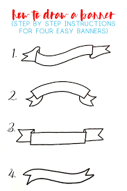 How to Draw a Banner {Sharing Step by Step Instructions for Four Banners}