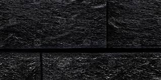 black brick wall of dark stone texture