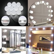 Us 12 06 35 Off Usb Led 12v Makeup Lamp 10 Bulbs Kit For Dressing Table Stepless Dimmable Hollywood Vanity Mirror Light 8w In Vanity Lights From