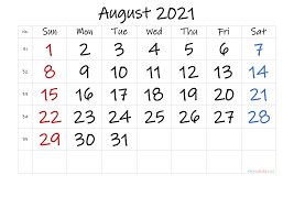 These free printable templates are available in. Free August 2021 Monthly Calendar Template Word Template No If21m44