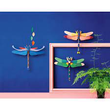 Que Fem Muur Decoratie Blue Dragonfly