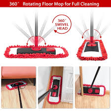 jehonn microfiber dust mop with 2 pads