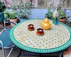 Green Mosaic Dinning Patio Coffee Table