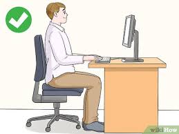 how to sit at a computer with pictures