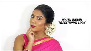 pink saree south indian makeover