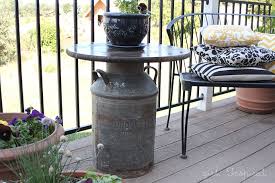 Antique Milk Can Side Table Girl