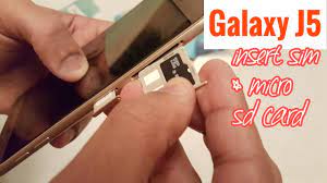 Samsung Galaxy J5 2017 Insert Sim Card & Micro SD Card - YouTube