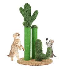 This cactus scratching post is the cutest solution! Snagshout Petybety Cat Scratching Post Cactus Cat Scratcher With 3 Poles And Ball For Cats Kitties
