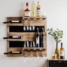 Reclaimed Wood Wall Bar 65926