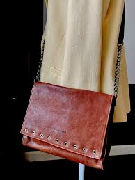 crossbody leather bag brown chain strap