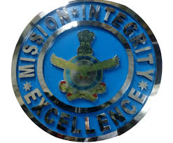 printed blue indian airforce metal logo