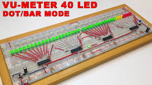 Sound level meter diagram sound audio level led meter wiring. 40 Led Vu Meter With Lm3915 V2 0 Dot Bar Youtube