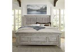 Take the hard part out of coordinating your bedroom furniture with one of coleman furniture's bedroom sets. Liberty Furniture Heartland Transitional King Panel Bed With Decorative Headboard Standard Furniture Panel Beds