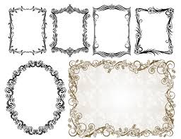 commonly used ornate border vector free