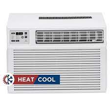 A window ac unit uses refrigerant to absorb heat inside your home and disperse it outside. Ge 550 Sq Ft Window Air Conditioner With Heater 230 Volt 11800 Btu In The Window Air Conditioners Department At Lowes Com